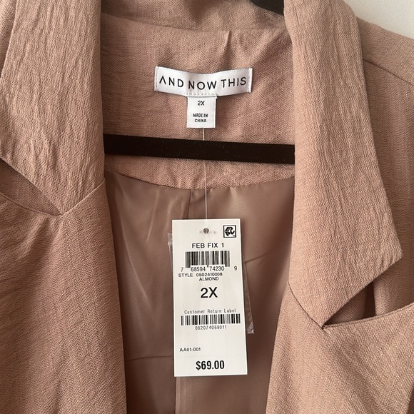 And Now This camel blazer 2x NWT - Picture 2 of 4